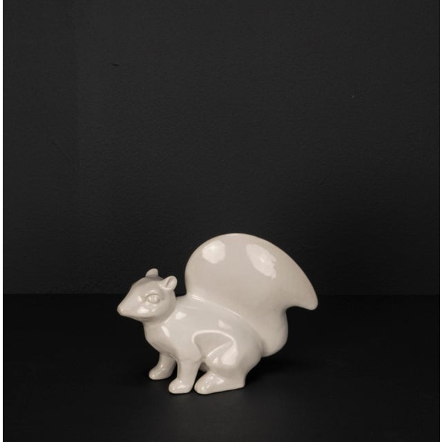 White Vintage White Stoneware Squirrel, 1960s For Sale - Image 8 of 9