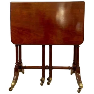 Antique George III Mahogany Spider Leg Drop-Leaf Table, Early 19th Century