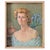 Cream French Vintage Portrait Painting of a Lady with Iris Signed Guy Combrisson For Sale - Image 8 of 8