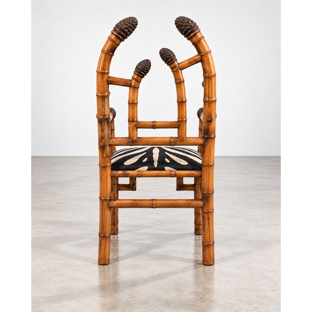 An exceptional Japanese-style armchair by Maison Perret & Vibert, also known as Maison des Bambous — France, circa 1890....