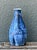 Vintage Blue Glazed Ceramic Vase For Sale - Image 12 of 12