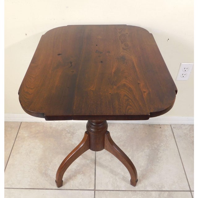 Mid-Century Modern Vintage C1940s Mahogany Wood Tilt Top Table For Sale - Image 3 of 12