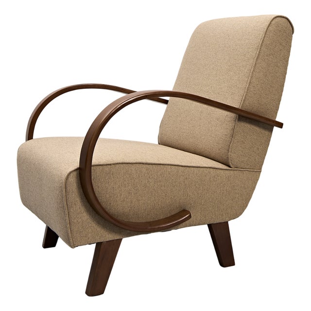 Type C Armchair by Jindřich Halabala, 1930s For Sale