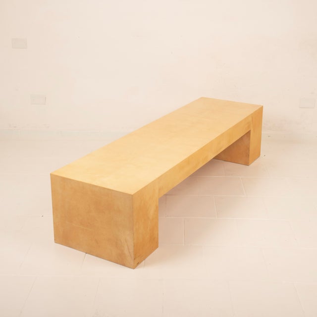 Mid-Century Parchment Custom Made Coffee Table from Tura Milano, 1970 For Sale - Image 10 of 18