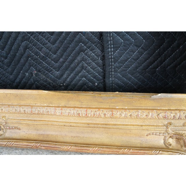 Vintage Gold Ornate Baroque Rococo Picture Art Mirror Frame Fits 30" X 40" For Sale - Image 11 of 12