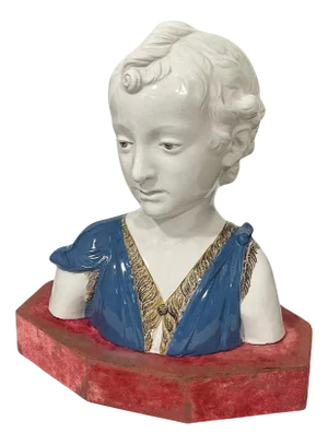 Italian Artist, Bust of John the Baptist, 1900, Terracotta