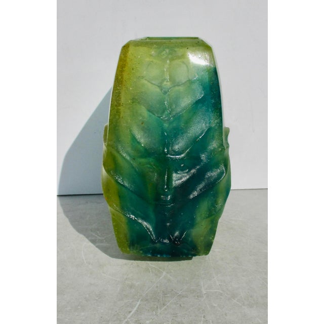 Leperlier Pate De Ver Vase Circa 80s' For Sale - Image 4 of 8