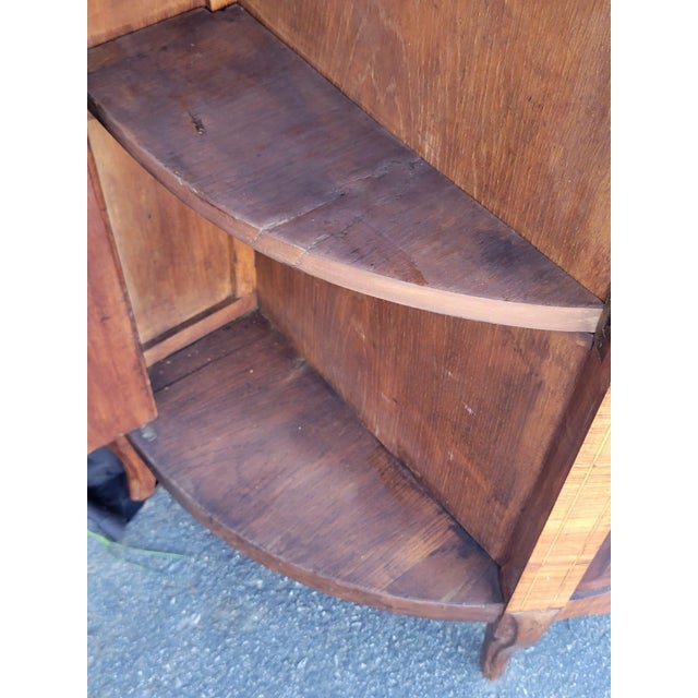 19th Century French Marble Top Cabinet Bar/Server Book Match Tulip Wood. For Sale In Philadelphia - Image 6 of 18
