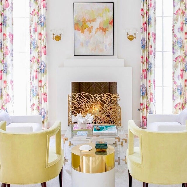 Aged Gold Reef Fireplace Screen For Sale - Image 4 of 4