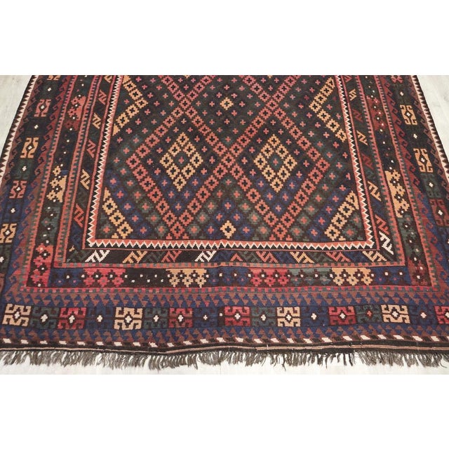 Afghan Kilim Rug, 1920s For Sale - Image 6 of 18