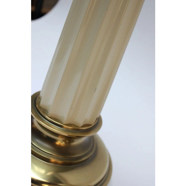 Pair of Vintage Brass Column Table Lamps by Stiffel For Sale - Image 9 of 13