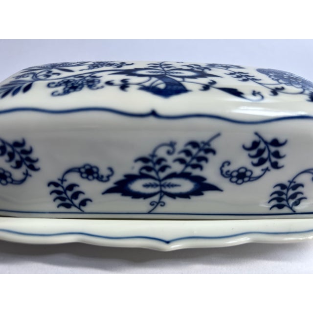 White Blue Danube Japan Blue & White Covered Butter Dish, Circa 1950's For Sale - Image 8 of 12