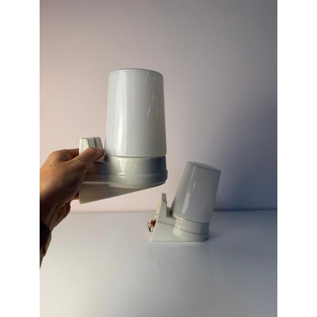 Model 6070 Wall Lamp in White by Sigvard Bernadotte for Ifö, Set of 2 For Sale - Image 6 of 11