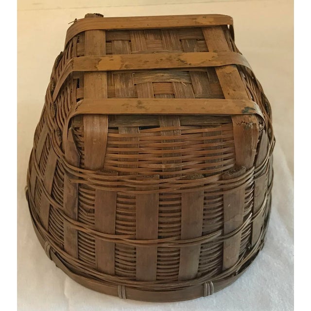 Mid 20th Century Vintage Woven Planter Basket For Sale - Image 5 of 6