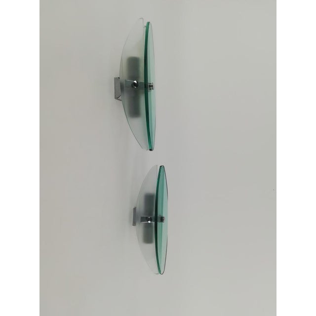 Wall Sconces in Turquoise Glass attributed to Veca, Italy, 1970s, Set of 2 For Sale - Image 11 of 18