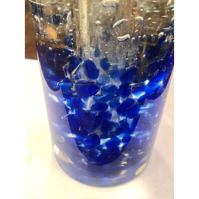 Mid-Century Modern Murano Sommerso Blue Art Glass Vase, Italy, 1960s For Sale - Image 6 of 10