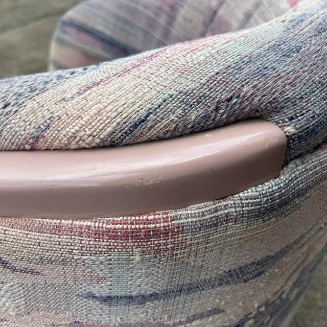 1980s Postmodern Tripod Lounge Chairs by Vladimir Kagan, a Pair For Sale - Image 10 of 12