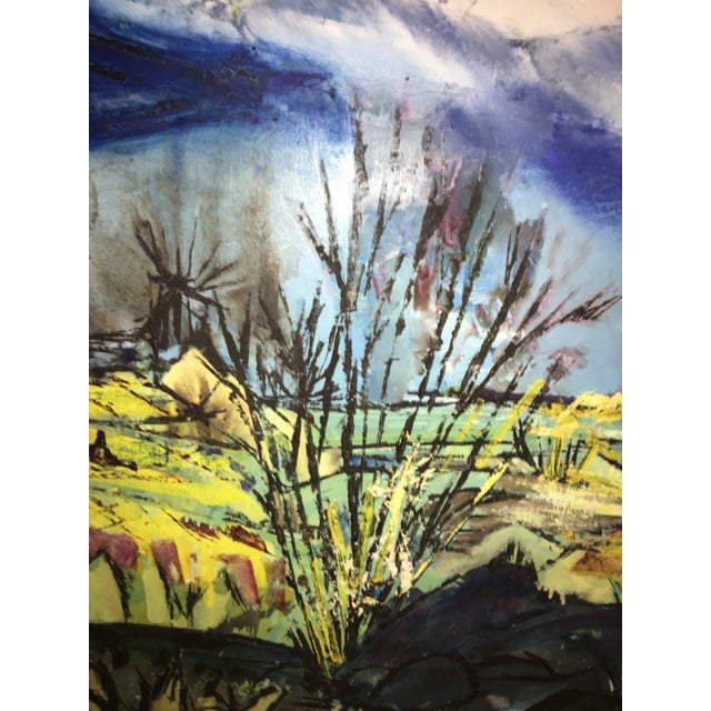 1966 Abstract Landscape Acrylic Painting by Louise Odes, Framed For Sale - Image 10 of 11