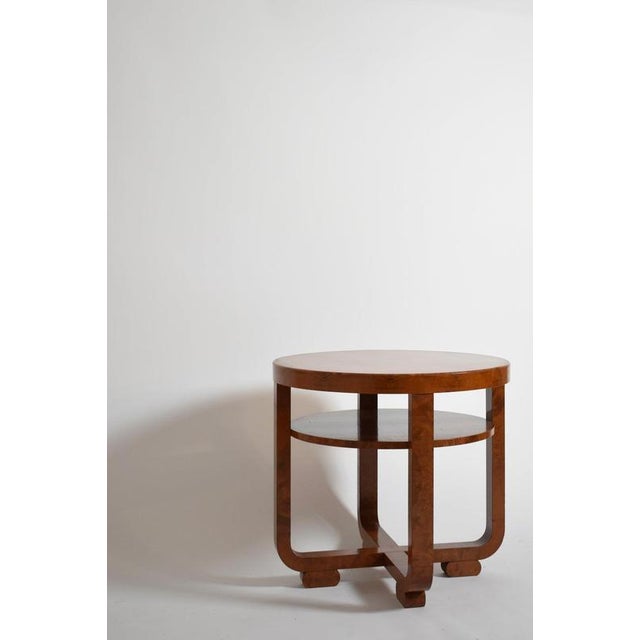 Art Deco Pedestal Table in the style of Jacques Adnet, 1920s For Sale - Image 3 of 5