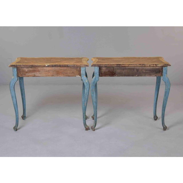 Italian Hand-Painted Side Tables, Circa 1850s - Pair For Sale - Image 12 of 13