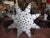 Luminous star with eight tips, wood covered in silver sheet. Italy 1940 to use as a Lunce point or to hang as an object of...