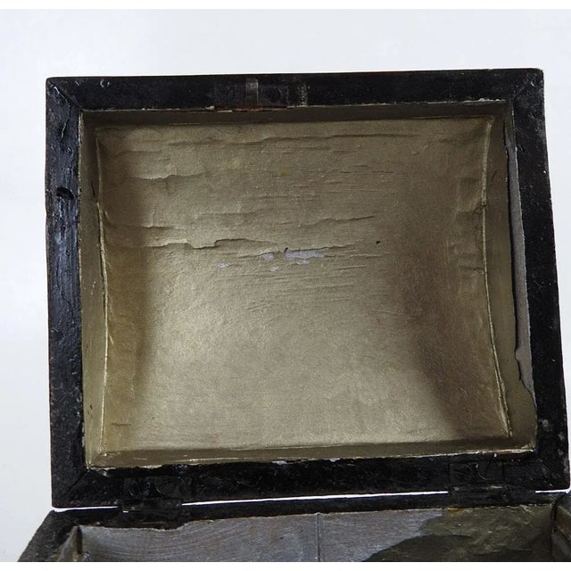 Antique Pastoral Scene Tea Caddy Box For Sale - Image 10 of 13