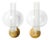 Scandinavian Modern Wall Lamps in Glass, Lacquer and Metal, 1950s, Set of 2 For Sale