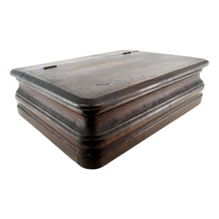 19th Century Dark Wood Hinged Document Box For Sale