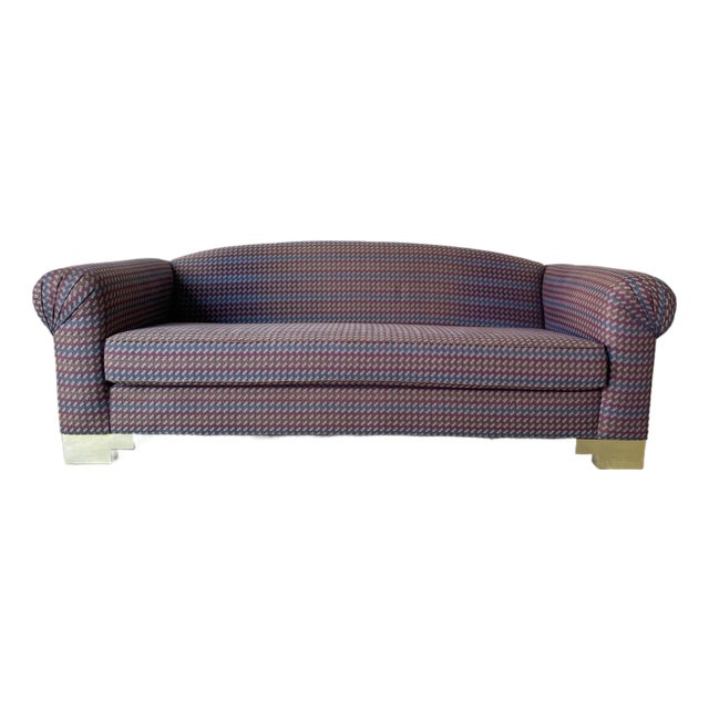1980’s Postmodern Milo Baughman–Style Sofa by Classic Gallery For Sale