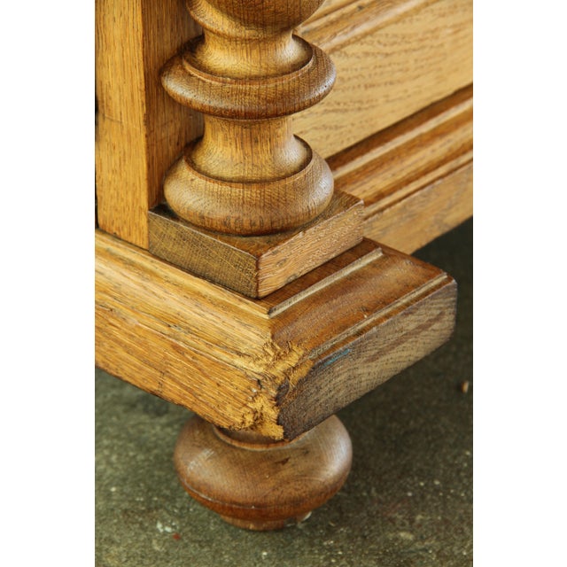 Mid-Century Danish Hand-Crafted Sculptural Oak Desk, 1960s For Sale - Image 15 of 18