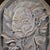 Bas-Relief Sculpture of Stylized Face with Flowers, 20th Century, Wood For Sale - Image 3 of 12