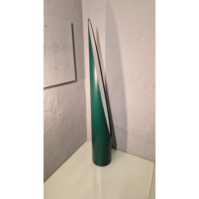 Mid-Century Modern Unghia Nail or Lipstick Floor Mirror in Green, Milan For Sale - Image 3 of 18