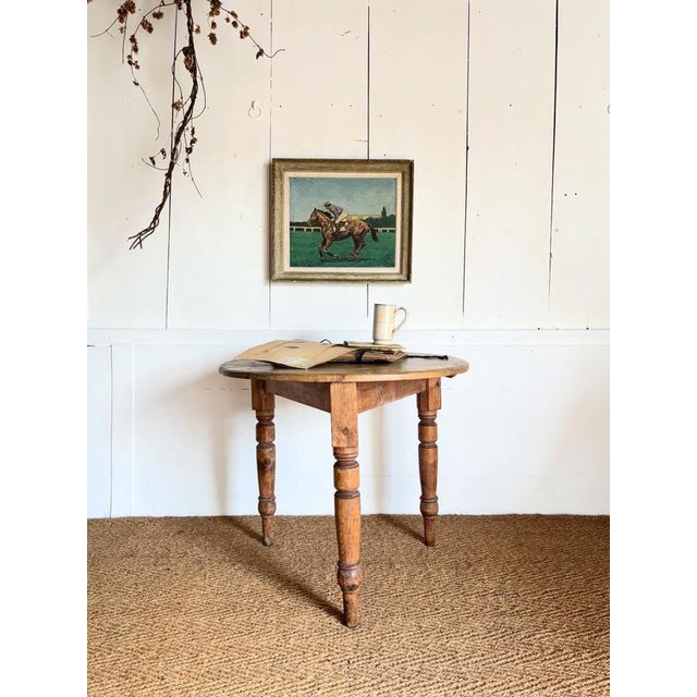 Antique English Pine Cricket Table, 1800s For Sale - Image 6 of 6