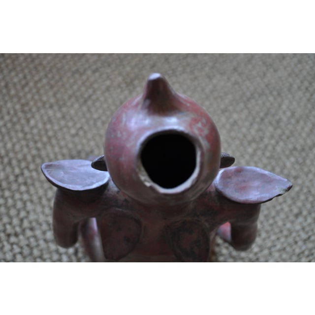 Large Vintage Pre Columbian Colima Style Seated Terracotta Figure For Sale In New York - Image 6 of 9
