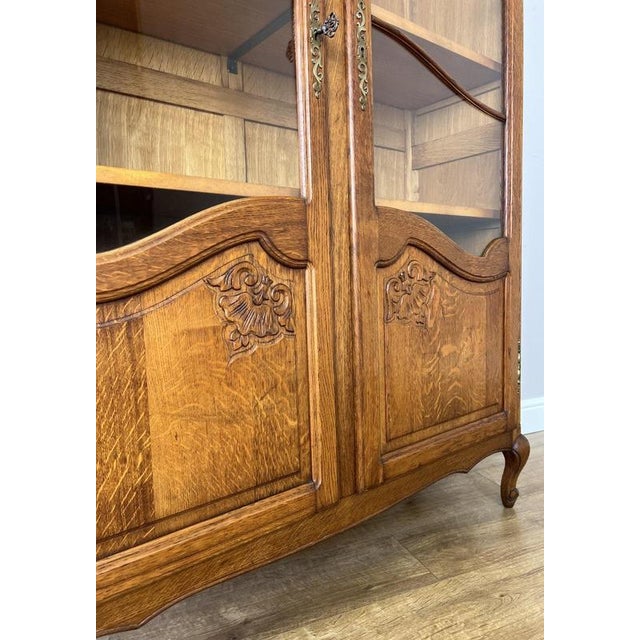 Vintage French Bookcase in Oak For Sale - Image 10 of 16