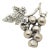 Vintage Italian Handmade Genuine Silver Grapes Flat Miniature Figurine For Sale