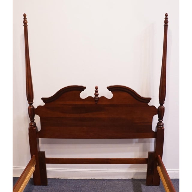 Late 20th Century Kincaid Furniture Traditional Style General William Lenoir Queen Size Four Poster Bed Limited Edition A6917 For Sale - Image 5 of 10