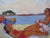 Juana Elena Diz, Fun in the Sun, 1960s, Oil Painting on Canvas, Framed For Sale - Image 4 of 16