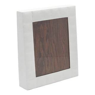 Picture Frame 8x10” in Quilted White Shagreen by R&y Augousti For Sale