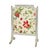 French Louis XVI Style White & Gilt Fire Screen With Floral Fabric, 20th C For Sale - Image 4 of 16