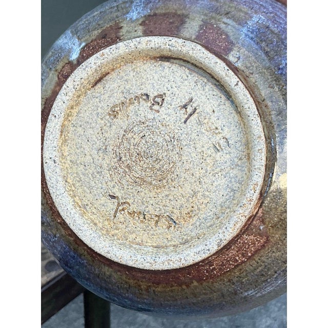 Vintage Boho Original Studio Pottery Bowl For Sale - Image 4 of 10