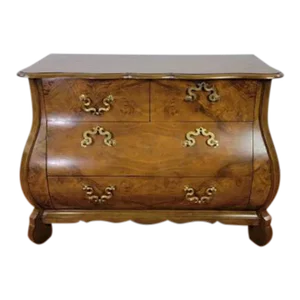 Vintage French Louis XV Revival Style Bombe Chest by Baker Furniture