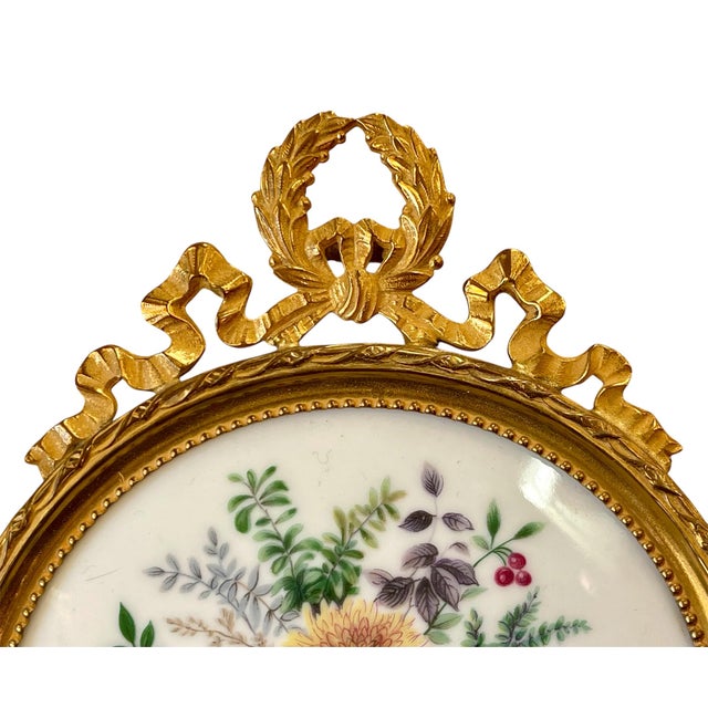 Bouquet of Flowers in Bronze and Porcelain from Limoges, 1920s For Sale - Image 3 of 8