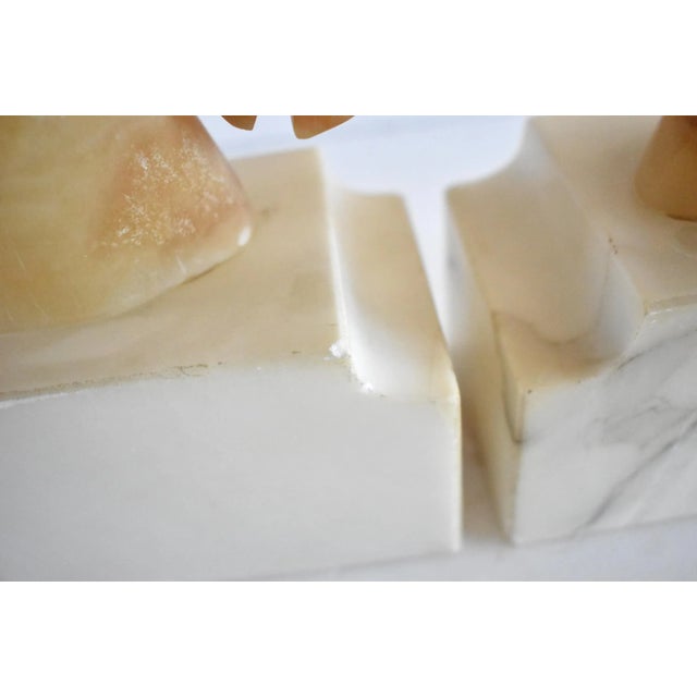 1930s Pair of Marble Ibex Bookends For Sale - Image 10 of 11