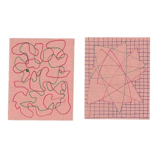 1980s William Davis Miniature Atomic Drawings - a Pair For Sale