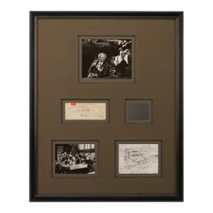 1950s Frank Lloyd Wright Architectural Signature Collage