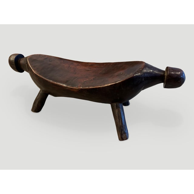 Tribal Antique African Wooden Head Rest For Sale - Image 3 of 5