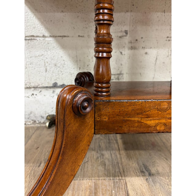 Antique English Regency Pedestal Flip and Swivel Top Game Table Card Table For Sale - Image 13 of 16