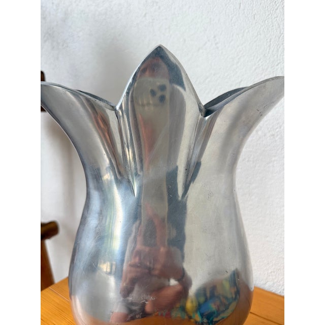 Vintage Vase in Aluminum, 1970s For Sale - Image 12 of 17