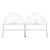 Pair of White Wrought Iron Twin Headboards French Country Farmhouse Whimsical For Sale